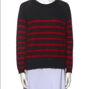 THE KOOPLES - Wool & Mohair blend Sailor Red Striped Crewneck sweater - Size L